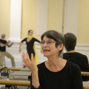 Judith coaching Megan in rehearsal